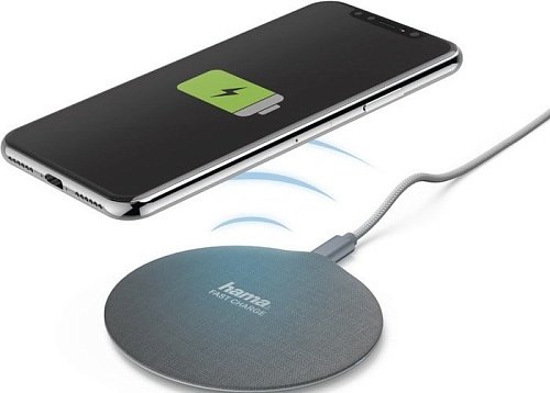 Беспроводное зарядное Hama FC10 Metal (черный)