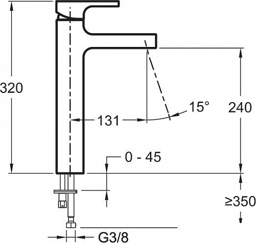 Смеситель Jacob Delafon Strayt E98340-CP