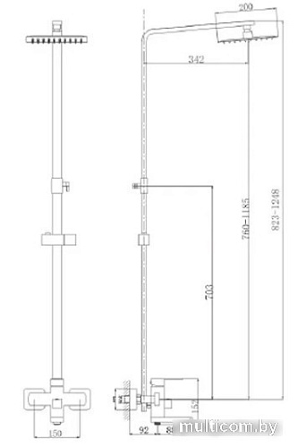 Душевая система Maxonor MN24803