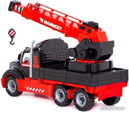Игрушечный транспорт Полесье Mammoet автомобиль-кран 56832 (черный/красный)