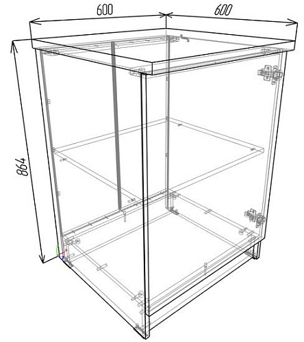 Шкаф напольный ЭлиГард Urban ШСК (с) 60 (белый/малага)