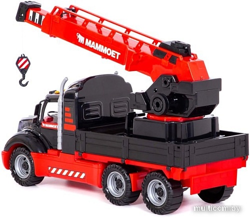 Игрушечный транспорт Полесье Mammoet автомобиль-кран 56832 (черный/красный)