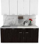 Готовая кухня ЭлиГард Lion 1.8 (белый структурный/дуб марбург/королевский опал)