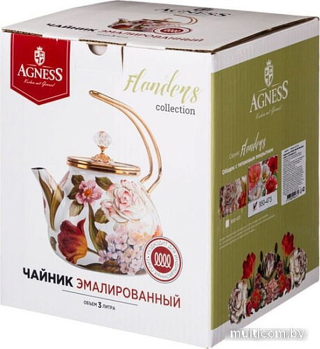 Чайник без свистка Agness Маки 950-473