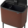 Система сортировки мусора Brabantia Bo Touch Bin 11+23 л (минерально-коричневый)