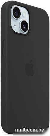 Чехол для телефона Apple MagSafe Silicone Case для iPhone 15 Plus (черный)