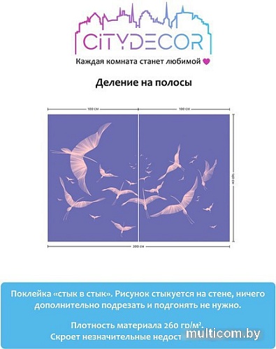 Виниловые обои Citydecor Perfect Lines 14 200x140