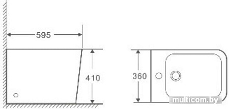 Биде WeltWasser Gelbach 003 MT-BL (черный матовый)