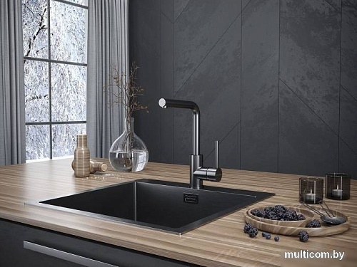 Смеситель Paulmark Honner Ho212018-GM (вороненая сталь)