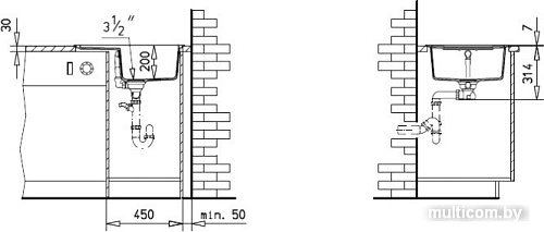 Кухонная мойка TEKA Astral 45 B-TG Алюминий [88945]
