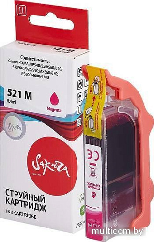 Картридж Sakura Printing SI2935B004 (аналог Canon 521 M)