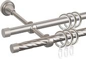 Карниз для штор АС ФОРОС Grace D16K/16Г составной + заглушка Плоская (3.2м, сатин)