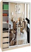 Шкаф-купе Кортекс-мебель Сенатор ШК10-45 Классика зеркало (дуб сонома)