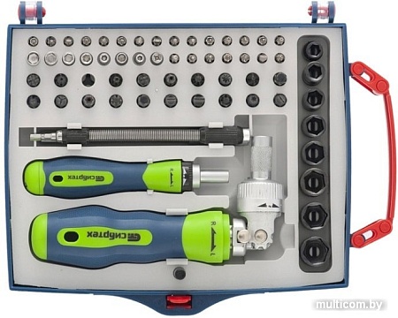 Отвертка с набором СибрТех 13363 (61 предмет)