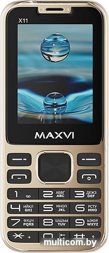 Мобильный телефон Maxvi X11 (золотистый)