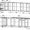 Готовая кухня Интерлиния Мила 12x30 без столешницы (дуб белый/дуб серый)