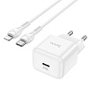 Сетевое зарядное Hoco N32 Lightning (белый)