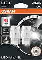 Светодиодная лампа Osram W21W LEDriving Red 2шт