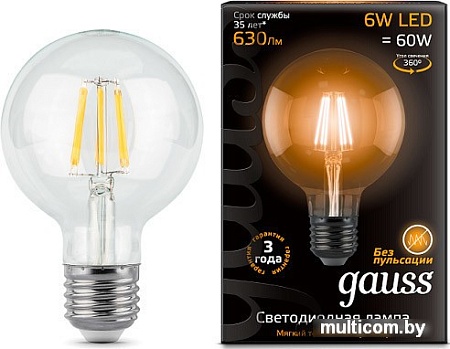 Светодиодная лампа Gauss E27 6Вт 2700К [105802106]