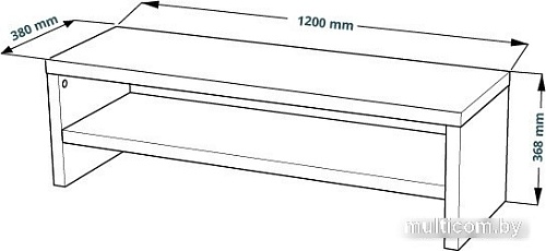 Тумба Mebelain Enkel TV12 (дуб беленый)