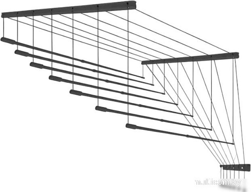 Сушилка для белья Comfort Alumin Потолочная Алюминиевая Graphite Premium 7 прутьев 2.5 м (графитовый)