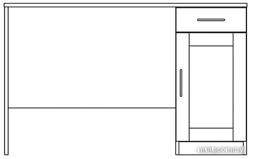 Стол Mio Tesoro Кастор 116x65 2.03.06.030.1 (белый)