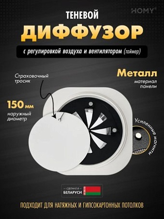 Вентиляционная решетка HOMY AIR круглый A100WRT d150 (белая)