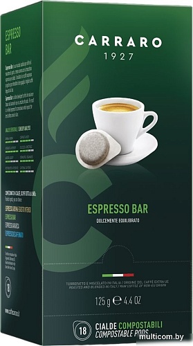 Кофе в чалдах Carraro Espresso Bar в чалдах 18x7г