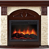 Портал Firelight Torre 25S (камень слоновая кость/шпон темный дуб)