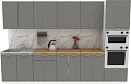 Готовая кухня ЭлиГард Lion 3.2 (дымчатый алмаз/дуб бунратти)