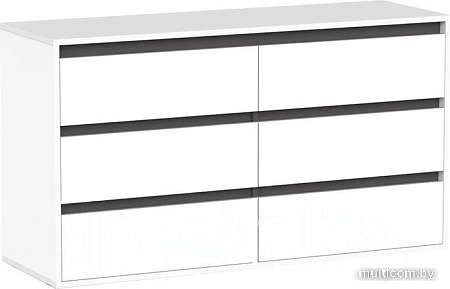 Комод Интермебель Рио-4 Р-004 (белый/графит серый)