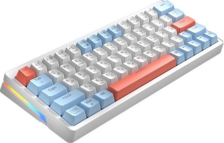 Клавиатура Cyberlynx ZA63 Pro White Blue Orange (TNT Yellow)