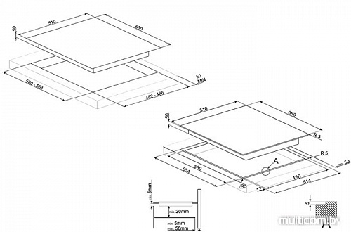 Варочная панель Smeg PV364LCN