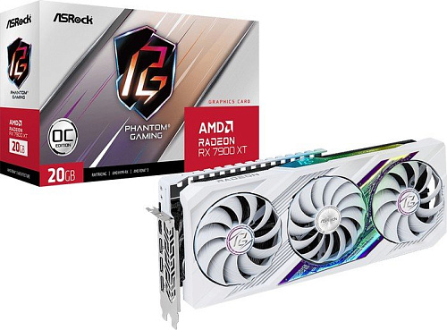 Видеокарта ASRock Radeon RX 7900 XT Phantom Gaming White 20GB OC RX7900XT PGW 20GO