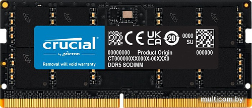 Оперативная память Crucial 32ГБ DDR5 SODIMM 5600 МГц CT32G56C46S5