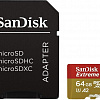 Карта памяти SanDisk Extreme microSDXC SDSQXA2-064G-GN6AA 64GB (с адаптером)