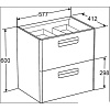 Мебель для ванных комнат Roca Тумба с умывальником The Gap 60 A327472000 + ZRU9302734