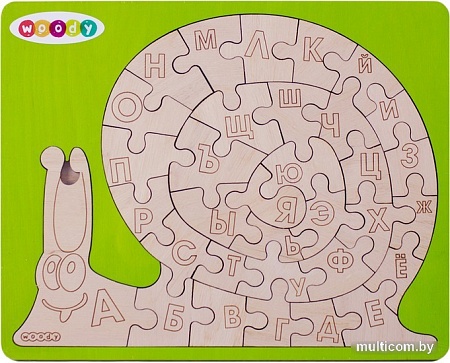 Мозаика/пазл Woody Умная улитка. Планшет 02666