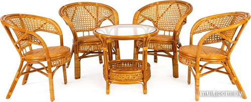 Набор садовой мебели TetChair Pelangi (стол/4 кресла, honey)