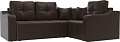 Угловой диван Mebelico Кембридж угловой 108831 (правый, экокожа, коричневый)