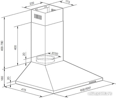 Кухонная вытяжка Graude DHP 50.0 EL