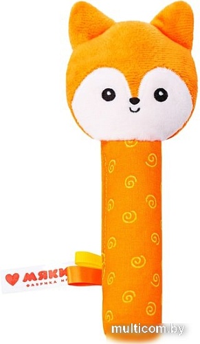 Погремушка Мякиши Хрустящая пищалка Лисичка Апельсинка 599