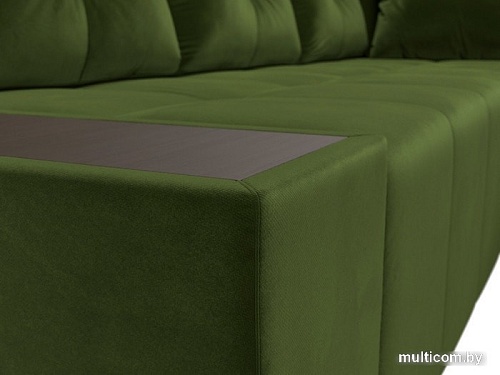 Угловой диван Mebelico Амадэус 109692 (правый, микровельвет, зеленый)