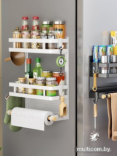 Вешалка кухонная Happy Home На холодильник HH-043 (черный)