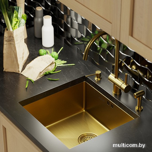 Кухонная мойка Mixline 548566 (золото, 3 мм)
