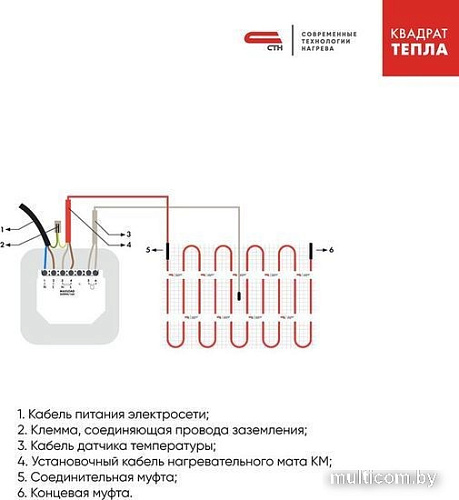 Нагревательный кабель СТН КС-150 9 м 162 Вт