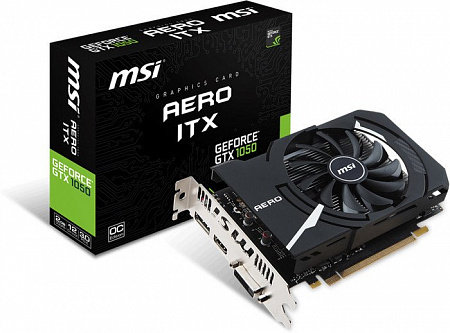 Видеокарта MSI GeForce GTX 1050 OCV1 Aero ITX 2GB GDDR5