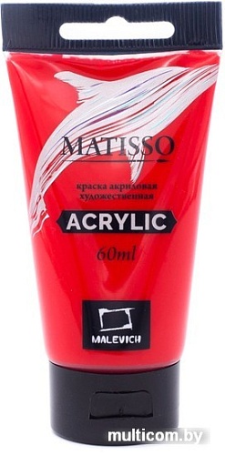 Акриловая краска Малевичъ Matisso 617003 (60 мл, алый)
