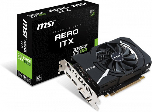 Видеокарта MSI GeForce GTX 1050 OCV1 Aero ITX 2GB GDDR5