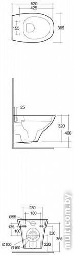 Унитаз Rak Ceramics Morning Rimless MORWC1445AWHA